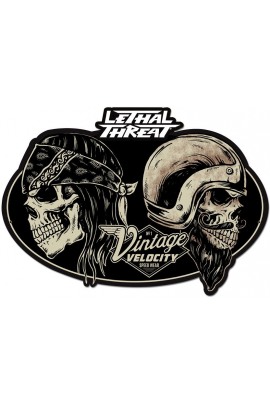Metallschild Vintage Velocity Skull