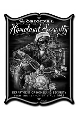 Metallschild Homeland Security