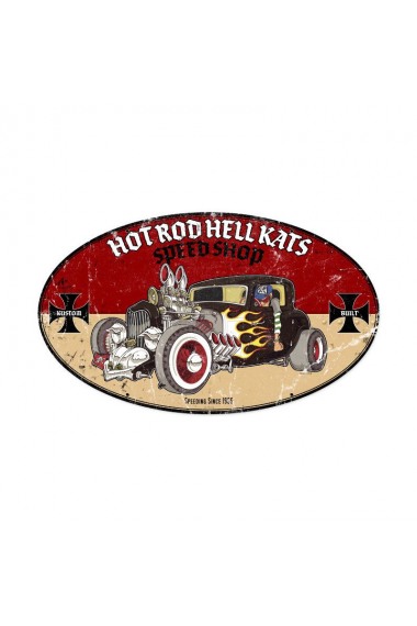 Metallschild Hot Rod Hellkats