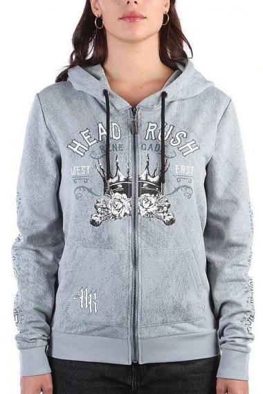 Headrush Zip-Hoody The Violent Heart Grau