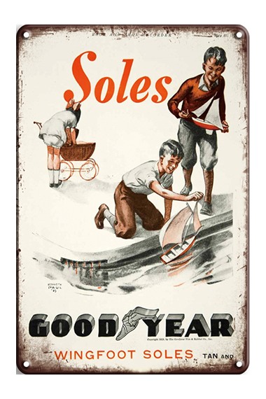Blechschild Good Year Soles