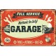 Blechschild Full Service Garage