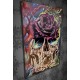 Barmetal Leinwand Skull Rose 60x90 CM