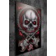 Barmetal Leinwand Steampunk Skull 60x90 CM