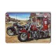 Blechschild Motorrad Tankstelle