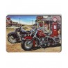 Blechschild Motorrad Tankstelle