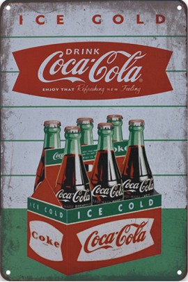 Blechschild Coca Cola Ice Cold