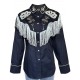 Rockmount Ranch Wear Fringe Frauen Hemd