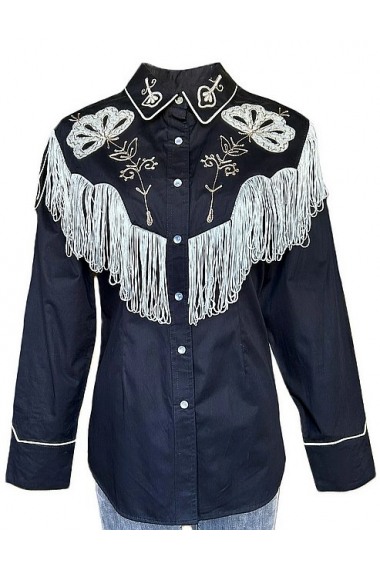 Rockmount Ranch Wear Fringe Frauen Hemd