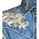 Rockmount Ranch Wear Frauen Vintage Floral Jeansbluse