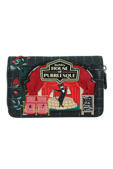 Vendula London Vendulas Purrlesque Club Medium Ziparound Wallet