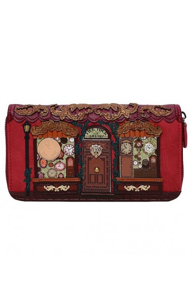 Vendula London Tick Tock Shop Large Ziparound Wallet