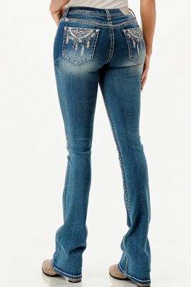 Grace in LA Jeans Yoke EB61777