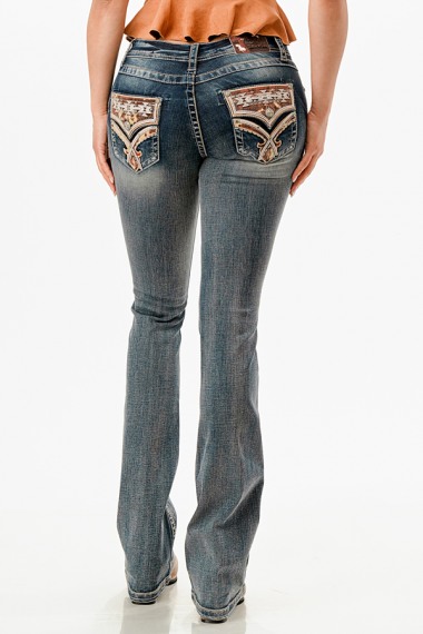 Grace in LA Jeans Cowhide Faux EB61918