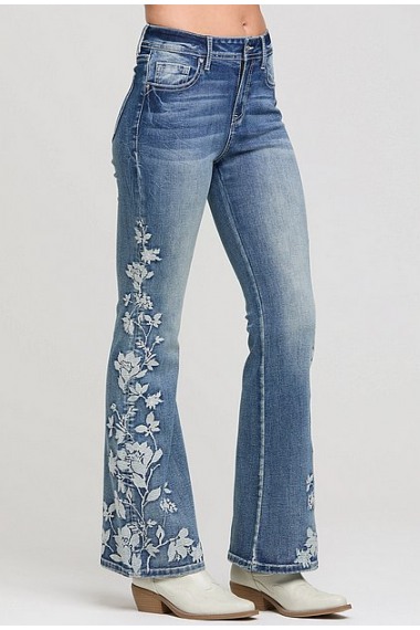 Grace in LA Jeans Floral Emb HL52068