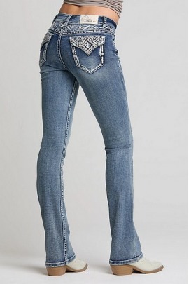 Grace in LA Jeans Aztec Yoke EB62032