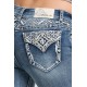 Grace in LA Jeans Aztec Yoke EB62032