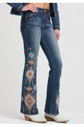 Grace in LA Jeans Floral Emboride HL52007