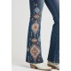 Grace in LA Jeans Floral Emboride HL52007