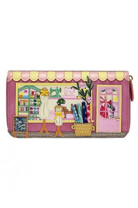 Vendula London Sewing Shop Raspberry Edition Large Ziparound Wallet
