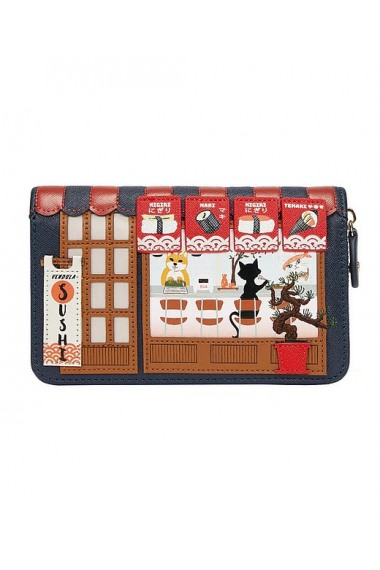 Vendula London Vendula Sushi Blue Edition Medium Ziparound Wallet
